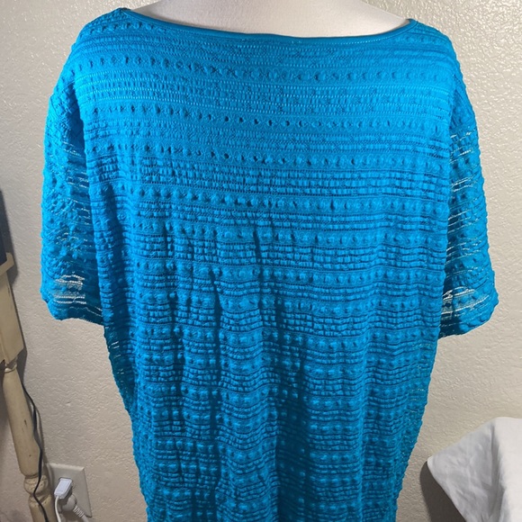 Calvin Klein Aqua Short Sleeve Spring Summer top shirt 2X - Picture 5 of 10